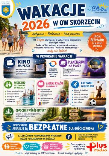 Plakat Wakacje w OW Skorzęcin