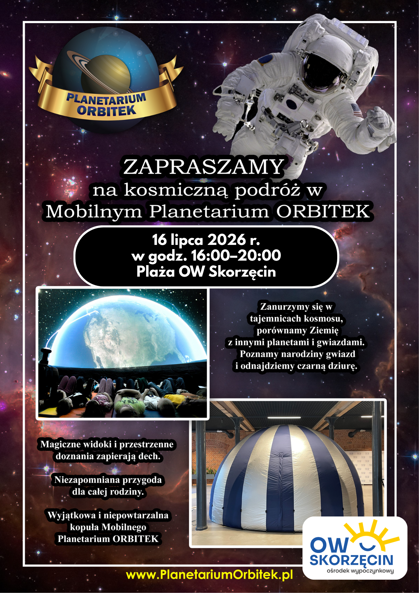 Kosmiczna Podr&oacute;ż w&nbsp;Mobilnym Planetarium na&nbsp;plaży